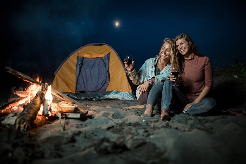 Camping makes for a great outdoorsy date.