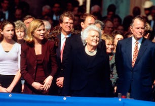 345116 10: Governor George W. Bush Jr. Inaugural. This is his second term as governor. Seen here are...