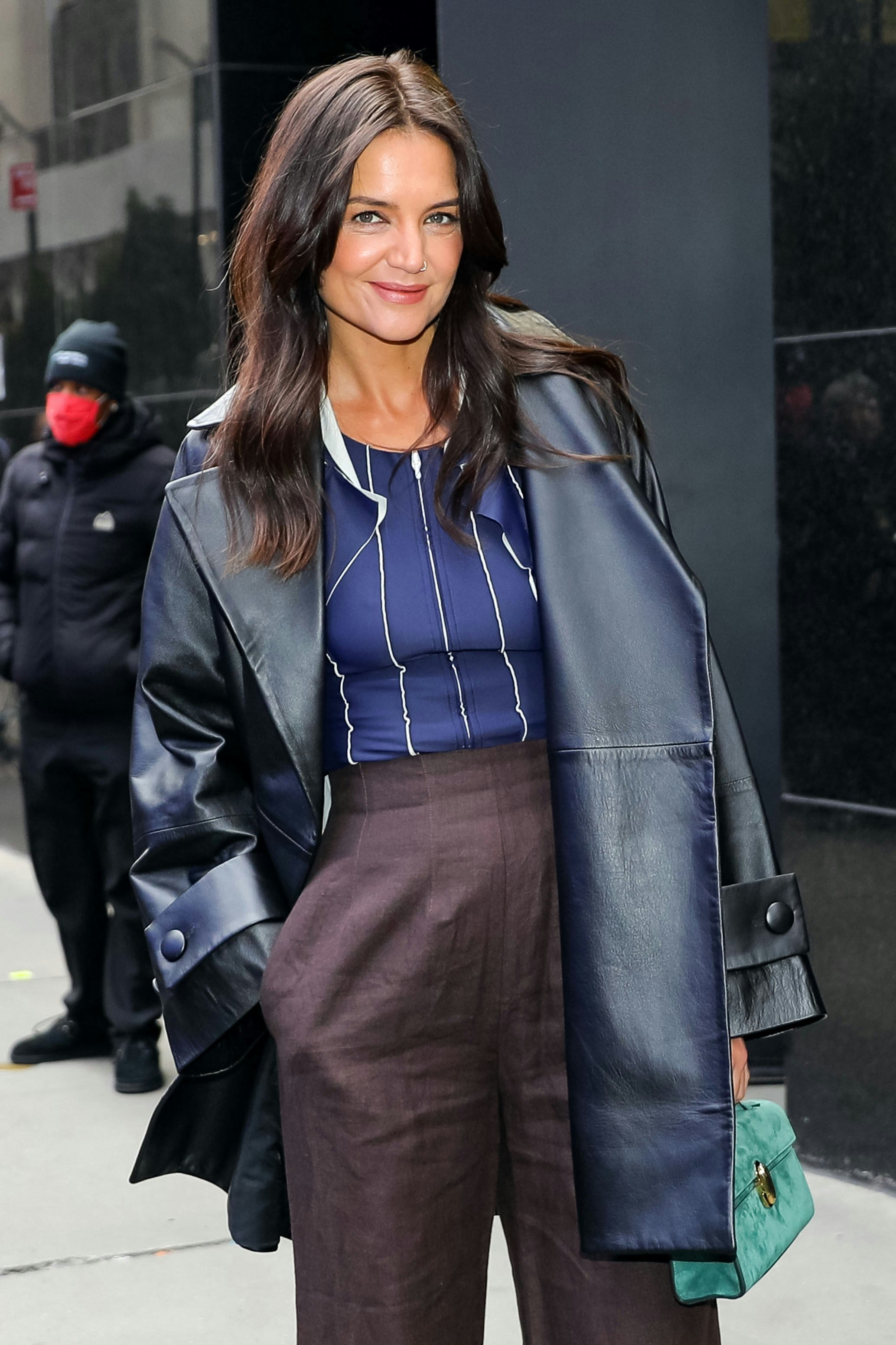 Katie Holmes Reminded Us That Big Pants Aren't Going Anywhere in 2024