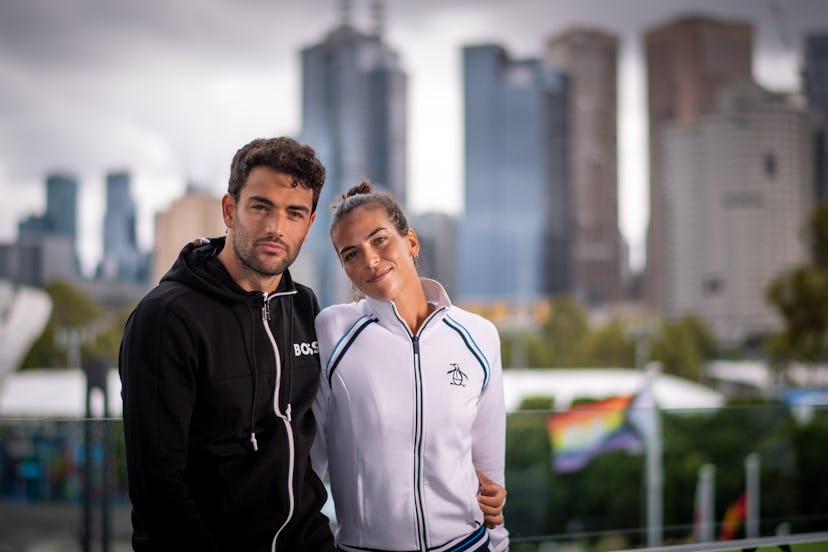 (AUSTRALIA OUT) Italian tennis player, Matteo Berrettini, and Croatian tennis player, Ajla Tomljanov...