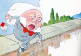 Humpty Dumpty Illustration (by Blanche Fisher Wright), from the book 'Jolly Mother Goose'  