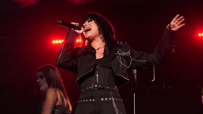 NEW YORK, NEW YORK - DECEMBER 09: Demi Lovato performs onstage at the iHeartRadio Z100’s Jingle Ball...
