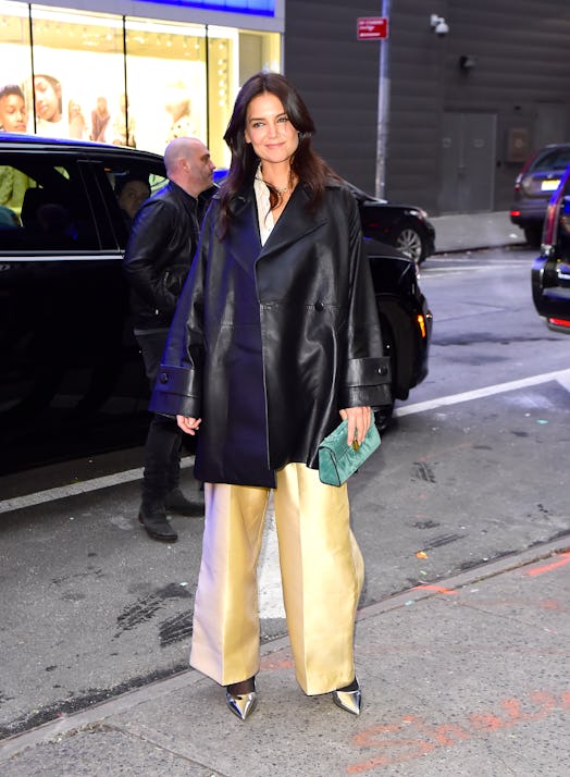 Katie Holmes is seen outside "Good Morning America" 