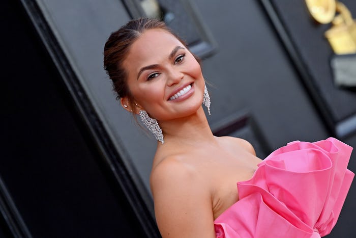 LAS VEGAS, NEVADA - APRIL 03: Chrissy Teigen attends the 64th Annual GRAMMY Awards at MGM Grand Gard...