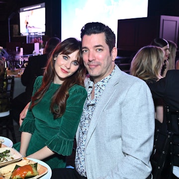 Jonathan Scott loves co-parenting with girlfriend Zooey Deschanel. Here, they attend the Baby2Baby 1...