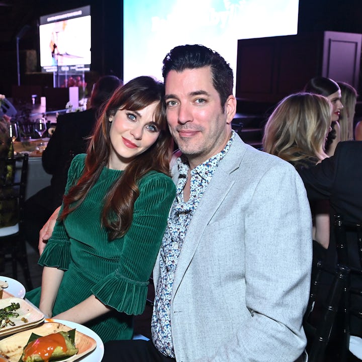 Jonathan Scott loves co-parenting with girlfriend Zooey Deschanel. Here, they attend the Baby2Baby 1...