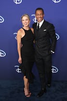 NEW YORK, NEW YORK - MAY 17: Amy Robach amd TJ Holmes attend the 2022 ABC Disney Upfront at Basketba...