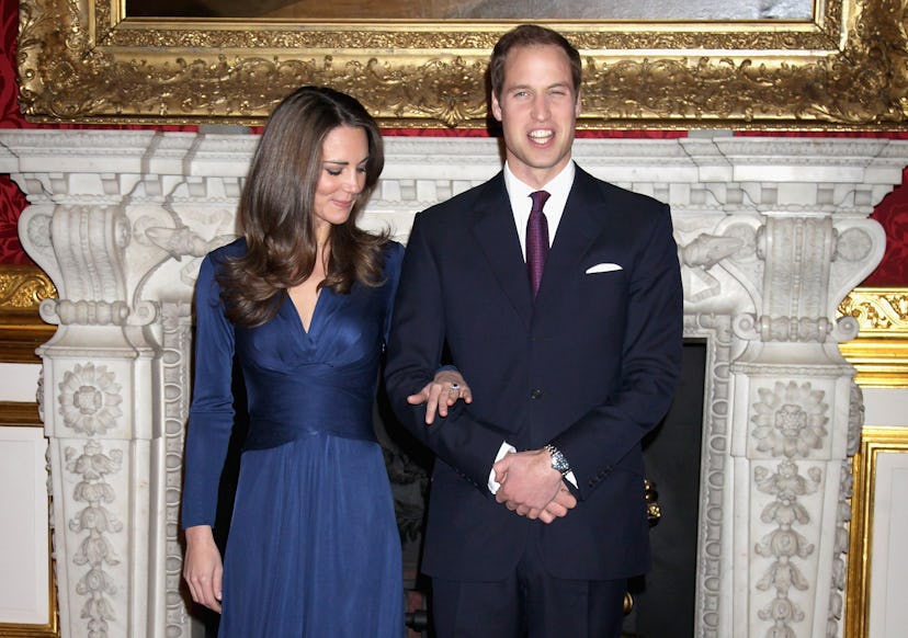 Prince William and Kate Middleton with the ring in 2010.