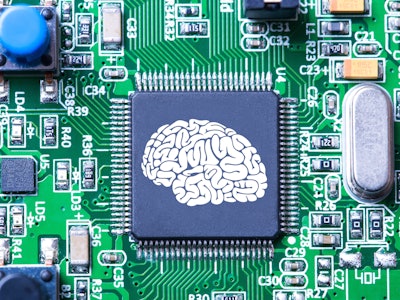 Human brain in microchip.