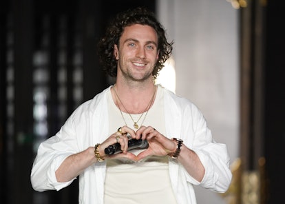 Aaron Taylor-Johnson attends the 'Bullet Train' promotion event at Koyasan Tokyo Betsu-In Temple 