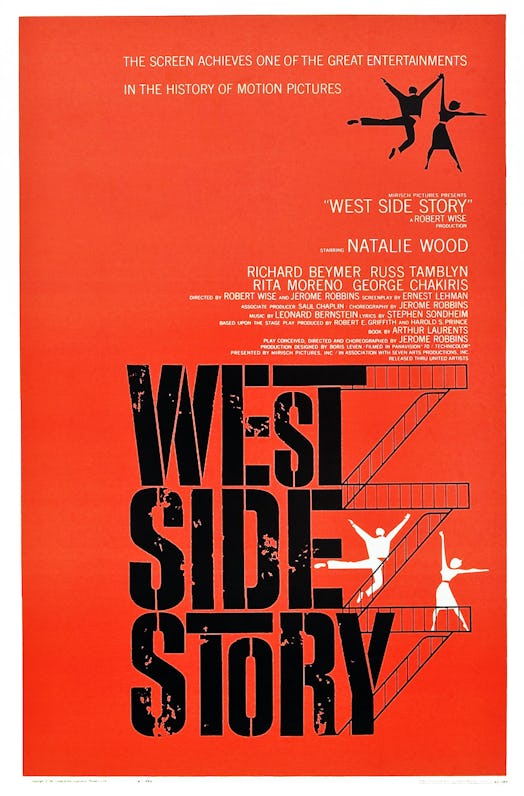West Side Story, poster, poster art, 1961. (Photo by LMPC via Getty Images)