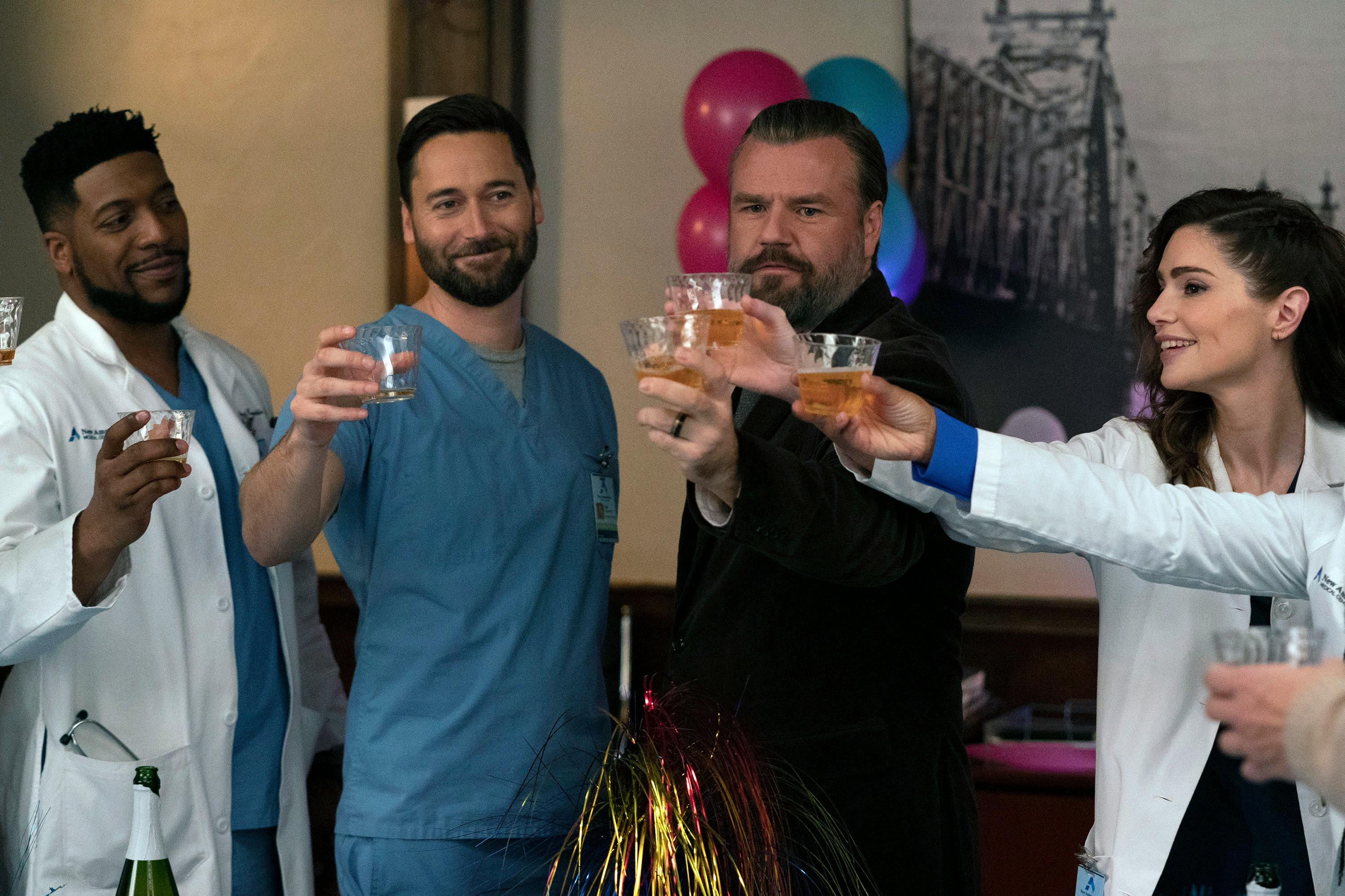 NEW AMSTERDAM &ndash; &ldquo;The Legend of Howie Cournemeyer&rdquo; Episode 307 &ndash; Pictured: (l-r) Jocko Sims as Dr. &hellip;