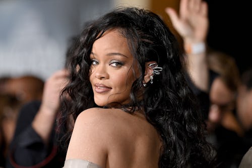 HOLLYWOOD, CALIFORNIA - OCTOBER 26: Rihanna attends Marvel Studios' "Black Panther 2: Wakanda Foreve...