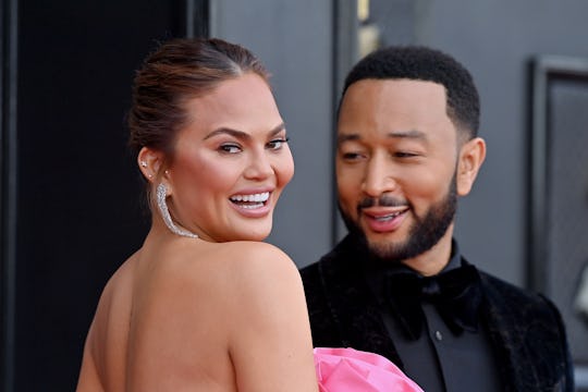 LAS VEGAS, NEVADA - APRIL 03: Chrissy Teigen and John Legend attends the 64th Annual GRAMMY Awards a...