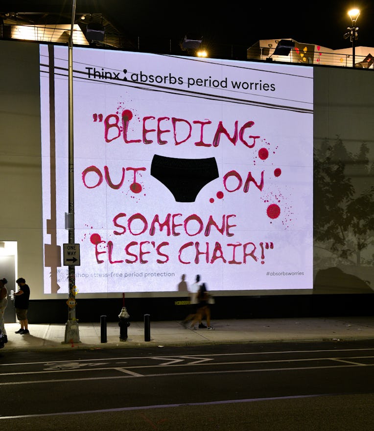 NEW YORK, NEW YORK - SEPTEMBER 12: Thinx Unveils Interactive Billboard Experience In Brooklyn, NY To...