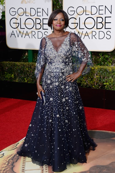 Viola Davis arrives to the 73rd Annual Golden Globe Awards 