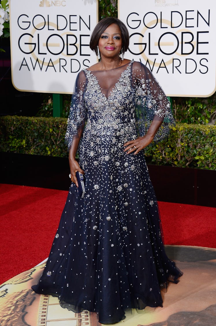 Viola Davis arrives to the 73rd Annual Golden Globe Awards 