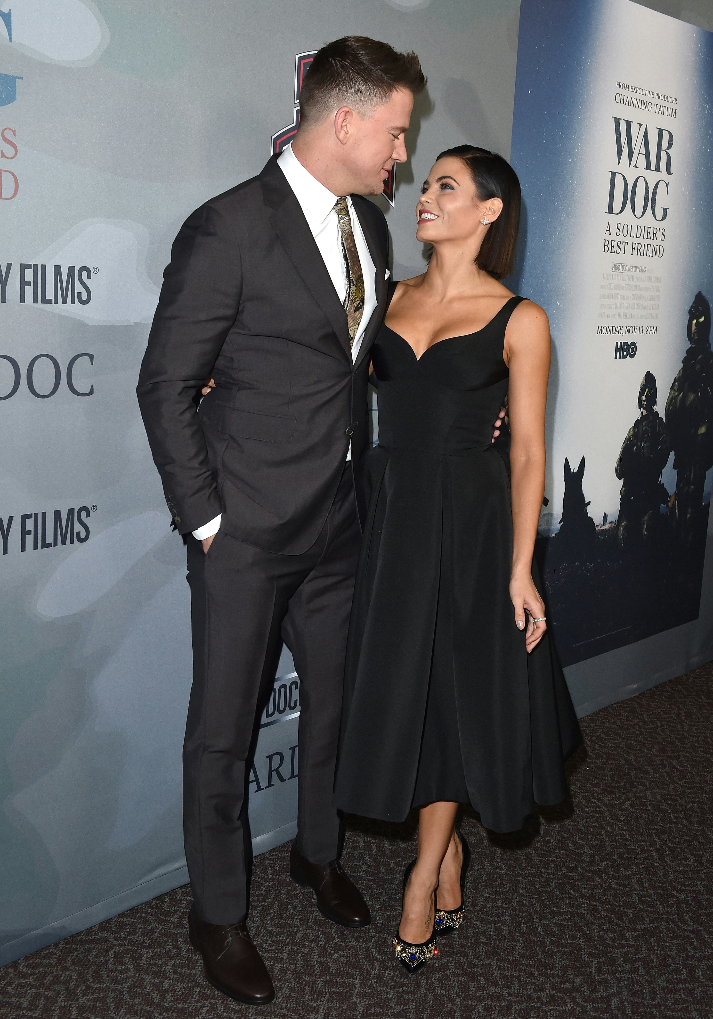 LOS ANGELES, CA - NOVEMBER 06:  Actors Channing Tatum and Jenna Dewan Tatum arrive at the premiere o&hellip;