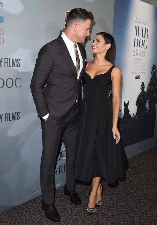 LOS ANGELES, CA - NOVEMBER 06: Actors Channing Tatum and Jenna Dewan Tatum arrive at the premiere o…