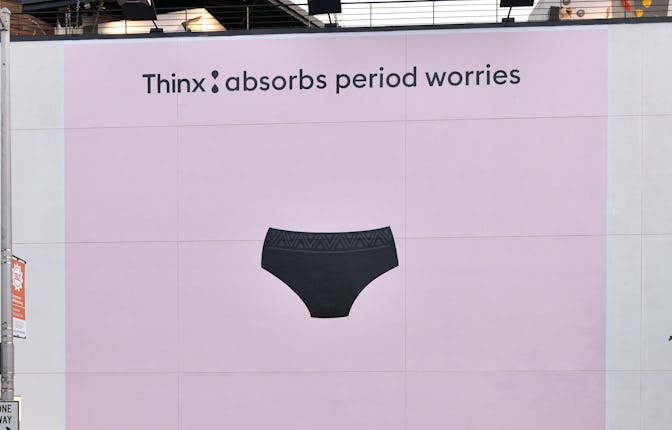 NEW YORK, NEW YORK - SEPTEMBER 12: Thinx Unveils Interactive Billboard Experience In Brooklyn, NY To...