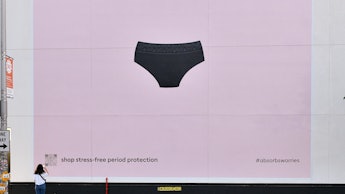 NEW YORK, NEW YORK - SEPTEMBER 12: Thinx Unveils Interactive Billboard Experience In Brooklyn, NY To...