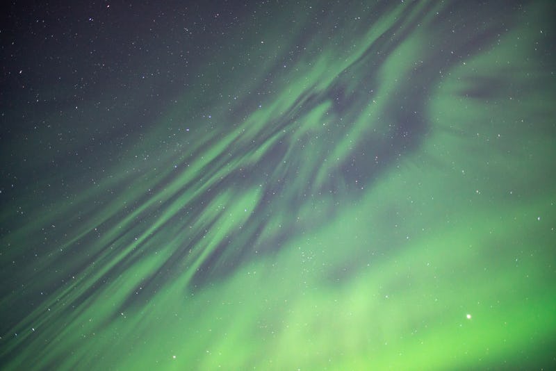 The Northern Lights are actually the result of collisions between gaseous particles in the Earth's a...