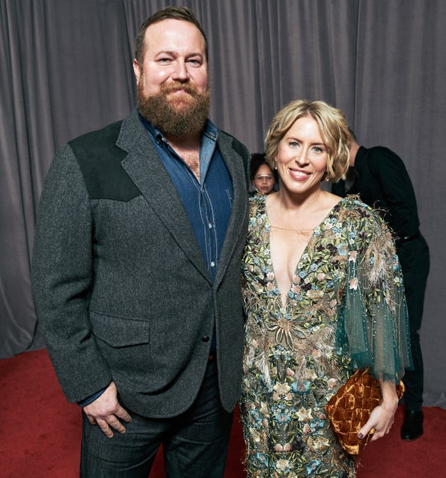 Erin Napier and her husband, Ben Napier, of "Home Town" attend the 56th Annual Country Music Associa...
