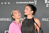 Kim Kardashian and Kylie Jenner at the 2022 Baby2Baby Gala held at Pacific Design Center on November...