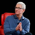BEVERLY HILLS, CALIFORNIA - SEPTEMBER 07: Chief Executive Officer of Apple Tim Cook speaks onstage d...