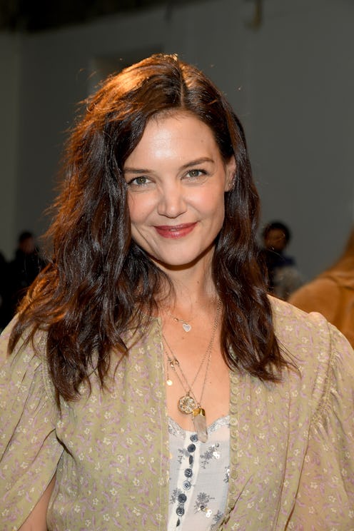 PARIS, FRANCE - FEBRUARY 27: (EDITORIAL USE ONLY) Katie Holmes attends the Chloe show as part of the...