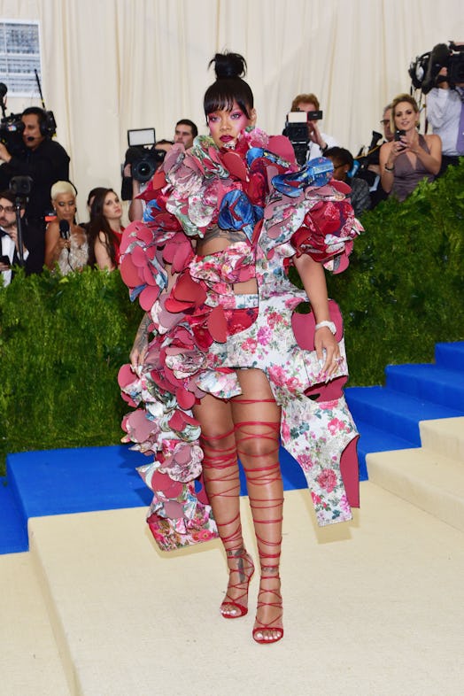 Rihanna arrives at "Rei Kawakubo/Comme des Garcons: Art Of The In-Between" Costume Institute Gala at...