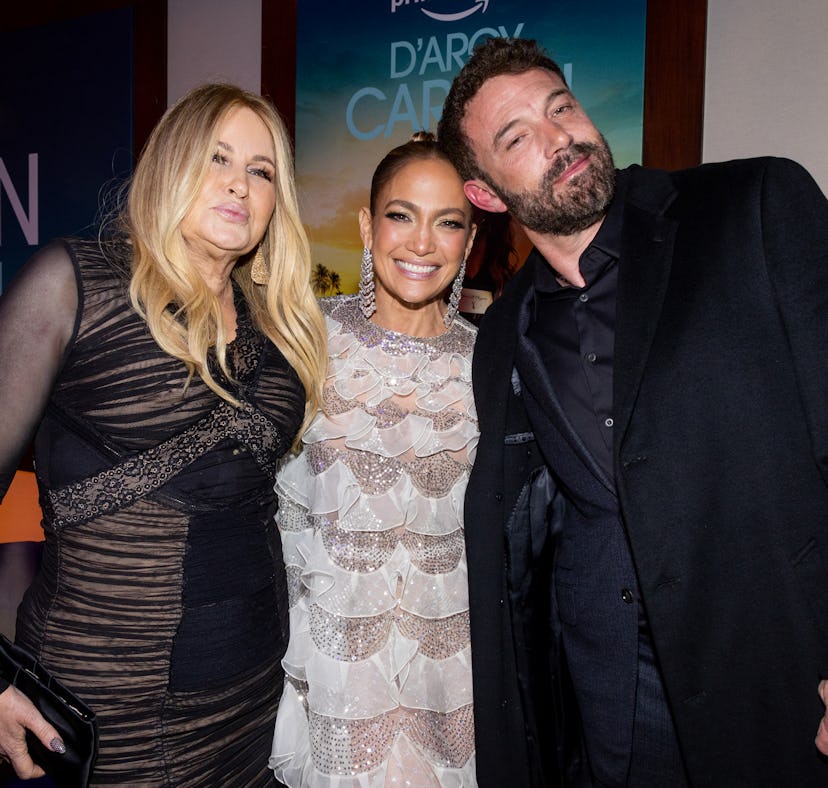 Jennifer Coolidge, Jennifer Lopez, and Ben Affleck attended the red carpet premiere of 'Shotgun Wedd...