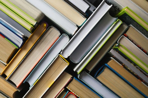 Flat lay from many books. Knowledge. Education. Student. Schoolboy.