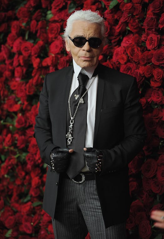 Designer Karl Lagerfeld at the Museum of Modern Art's 4th Annual Film benefit "A Tribute to Pedro Al...