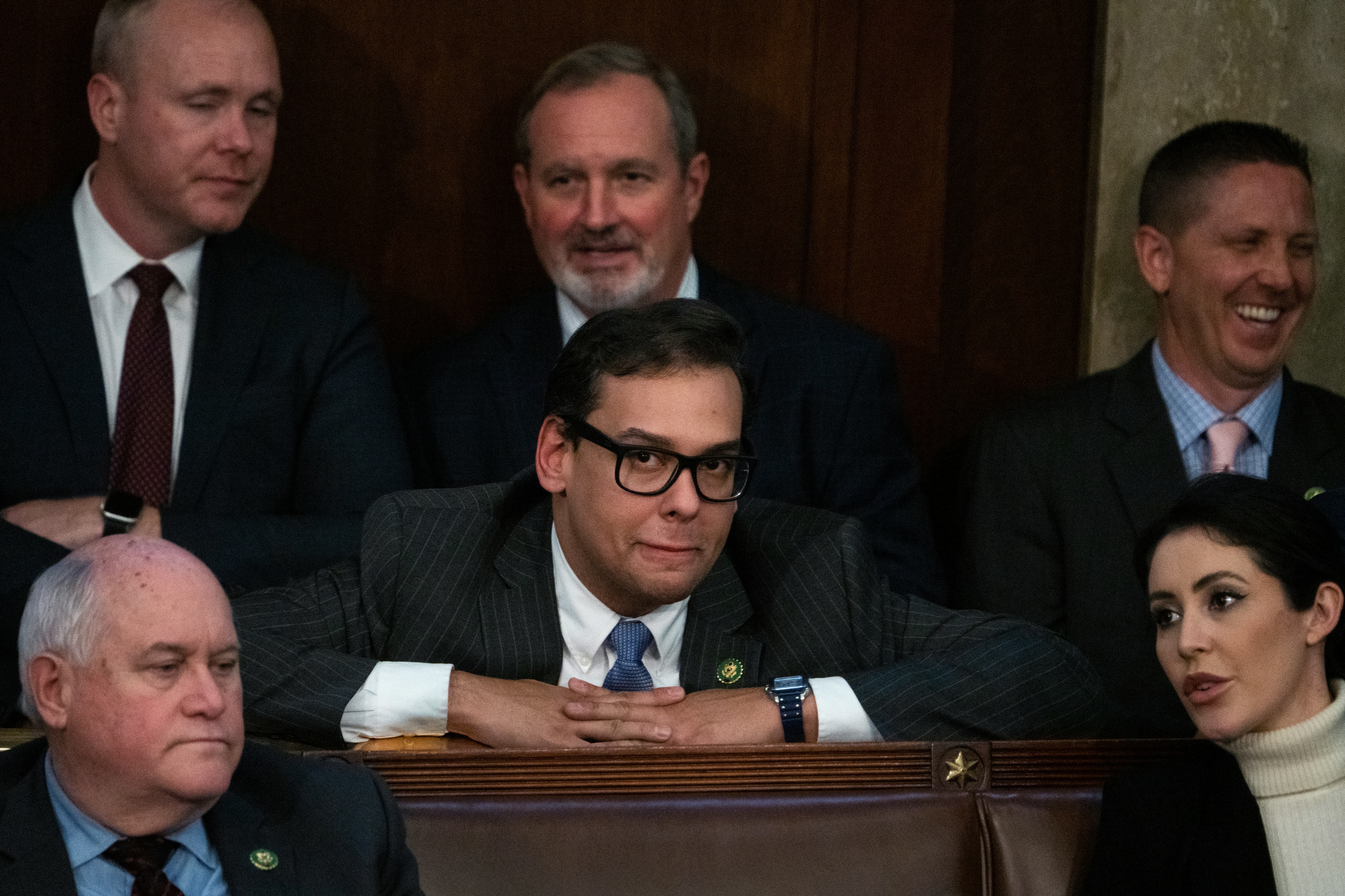 UNITED STATES - JANUARY 4: Rep.-elect George Santos, R-N.Y., is seen of the floor during Speaker of ...