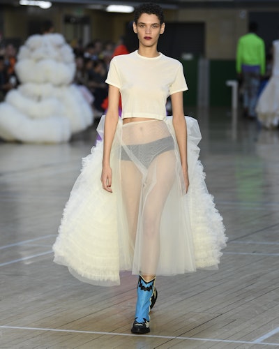 Runway at Molly Goddard RTW Spring 2023 on September 17, 2022 in London, United Kingdom. (Photo by G...