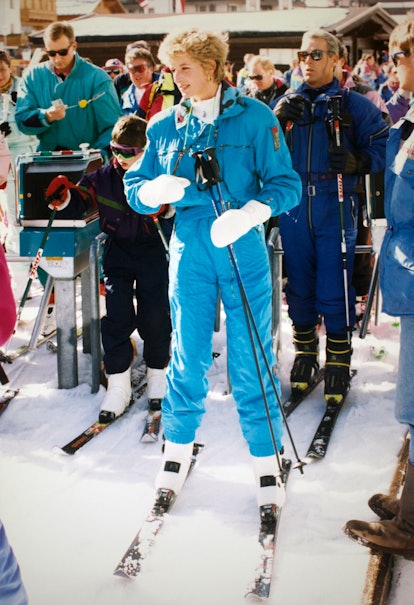 Lady Diana au ski à Lech le 24 mars 1993, Autiche. 