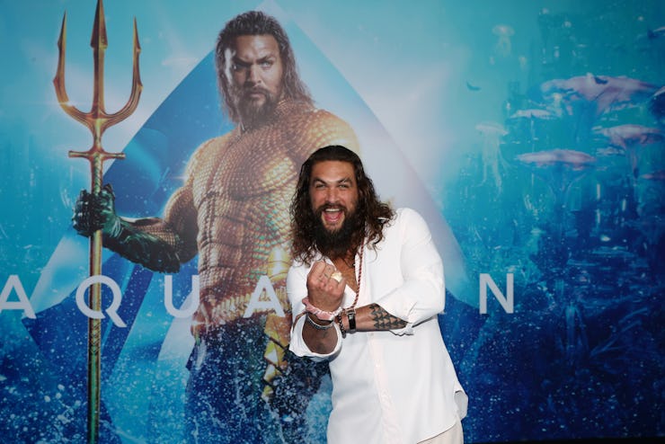 GOLD COAST, AUSTRALIA - DECEMBER 18: Jason Momoa poses at the Australian premiere of Aquaman on Dece...