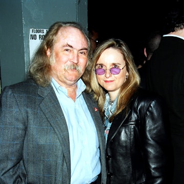 David Crosby and Melissa Etheridge during 1995 MTV Rock the Vote. Etheridge honored the late rocker,...