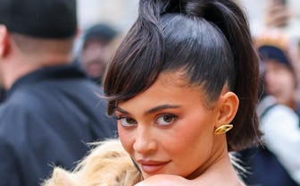 PARIS, FRANCE - JANUARY 23: Kylie Jenner is seen during the Paris Fashion Week - Haute Couture Sring...