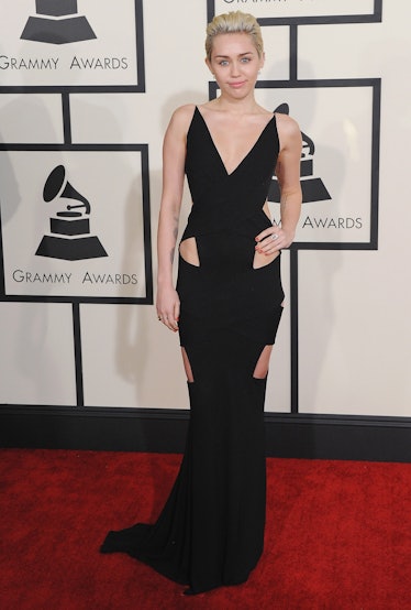 Miley Cyrus arrives at the 57th GRAMMY Awards 