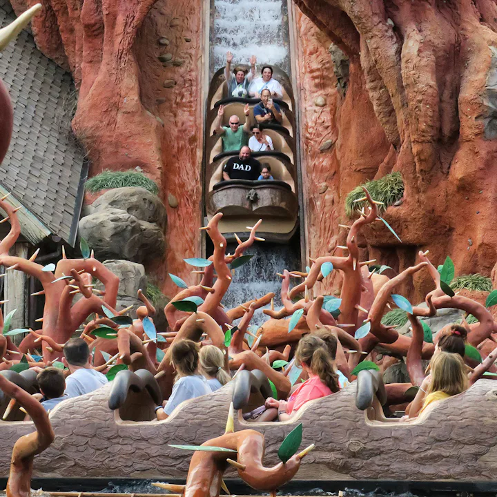 Guests on Splash Mountain at Disney World. The park just closed the classic ride, which is set to be...