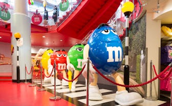 M&M's World in Leicester Square, London, England, UK. (Photo by: Alex Segre/UCG/Universal Images Gro...