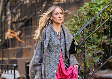 Sarah Jessica Parker is seen on the set of "And Just Like That..." Season 2