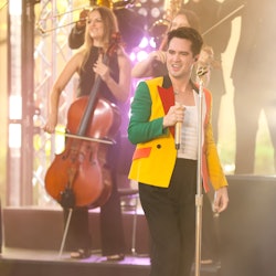 NEW YORK, NY - AUGUST 19: Brendon Urie of Panic at the Disco is seen performing on NBC's 'Today' sho...
