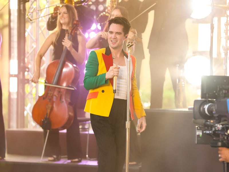 NEW YORK, NY - AUGUST 19: Brendon Urie of Panic at the Disco is seen performing on NBC's 'Today' sho...