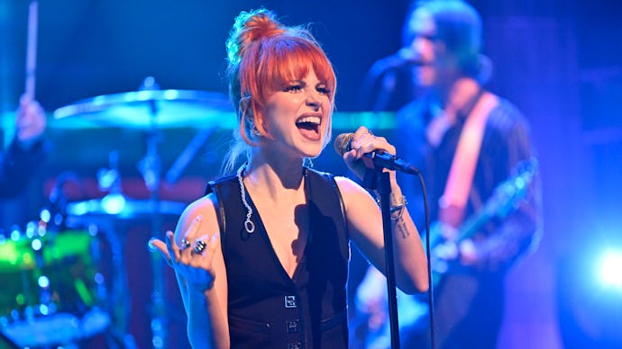 THE TONIGHT SHOW STARRING JIMMY FALLON -- Episode 1739 -- Pictured: Hayley Williams of musical guest...