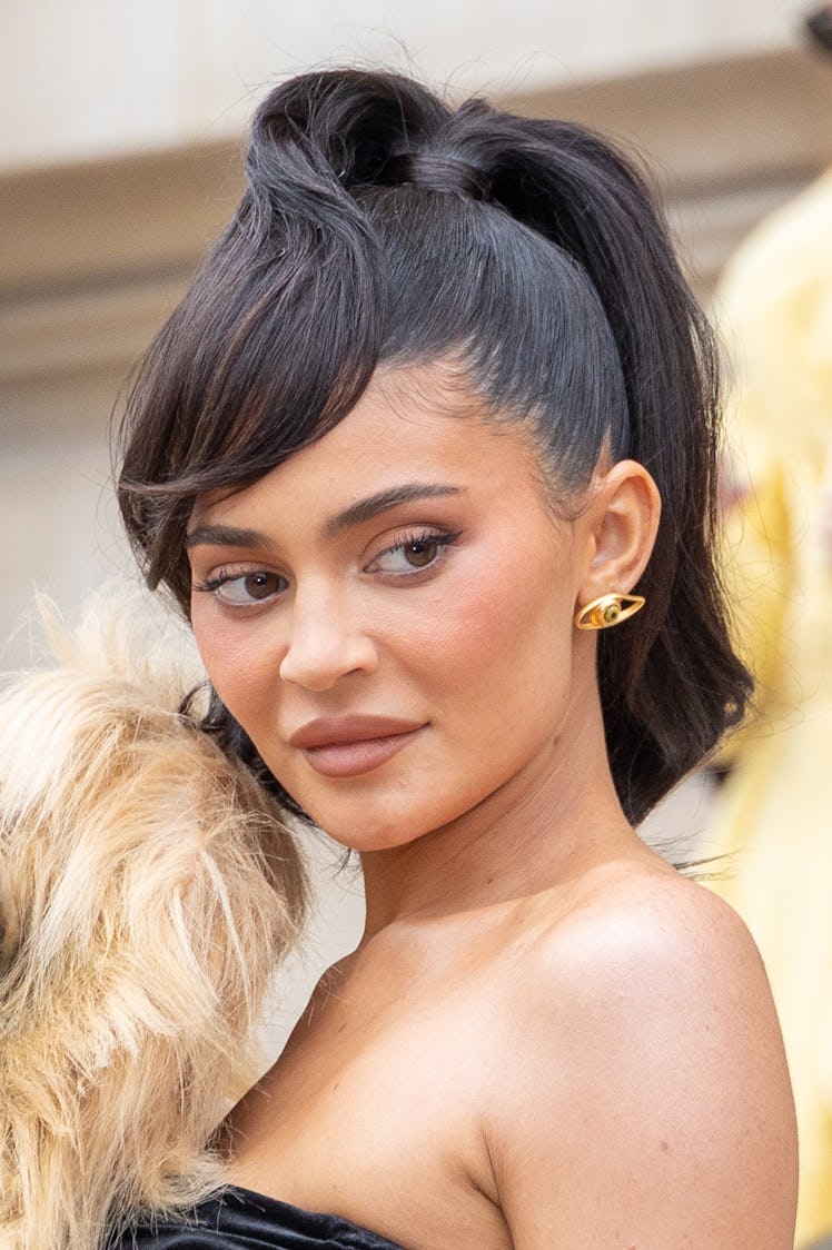 Kylie Jenner attends the Schiaparelli Haute Couture Spring Summer 2023 show as part of Paris Fashion...