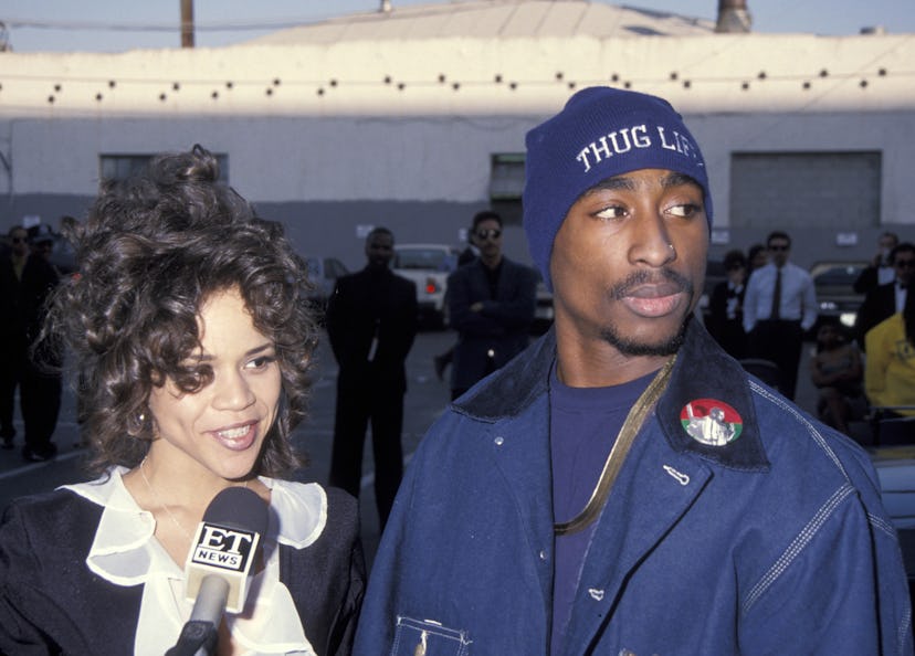 Rosie Perez and Tupac Shakur during 7th Annual Soul Train Music Awards at Shrine Auditorium in Los A…
