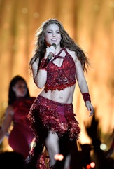 MIAMI, FLORIDA - FEBRUARY 02: Shakira performs onstage during the Pepsi Super Bowl LIV Halftime Show...